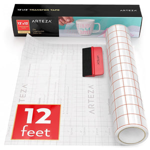 Ultra Clear Transfer Tape, Medium Tack, 12” x 12ft.