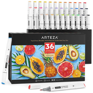 EverBlend™ Ultra Art Markers, Tropical Tones - Set of 36