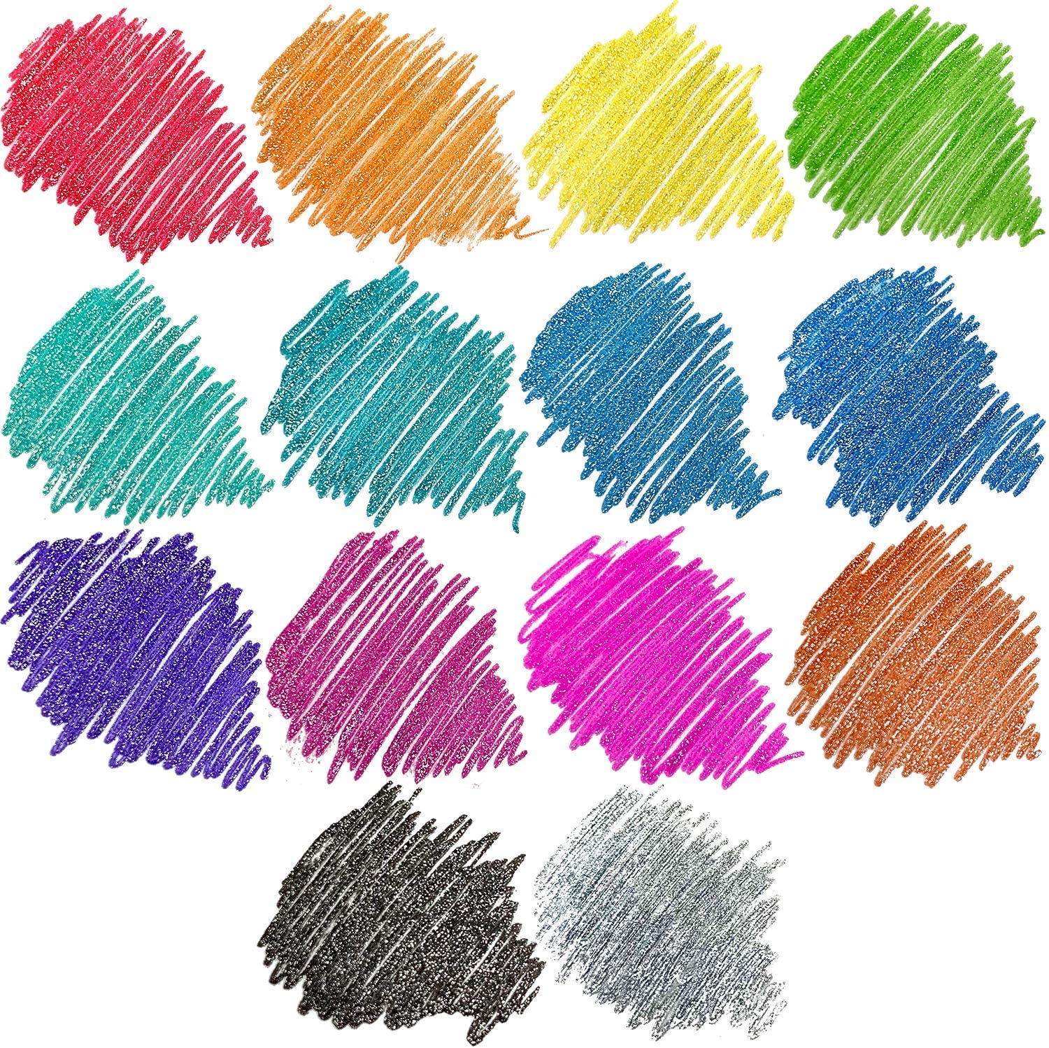 Gel Ink Pens, Glitter - Set of 14