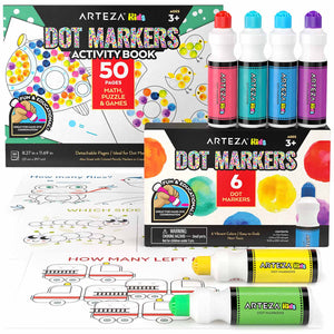 Kids Dot Marker Math, Puzzles & Games Activity Book Set