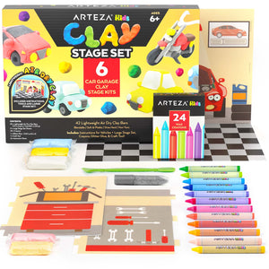Kids Clay Stage Set, Car Garage