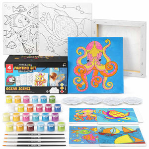 Kids Painting Set, Ocean Scenes, 8