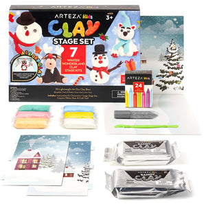 Kids Clay Stage Set, Winter Wonderland