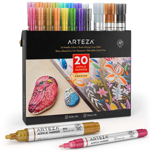 Arteza Metallic Acrylic Markers