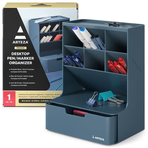 Desktop Pen & Marker Organizer, Prussian Blue