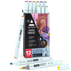 EverBlend™ Ultra H2O Markers, Muted Vintage, Dual-Tip - Set of 12