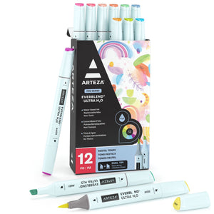 EverBlend™ Ultra H2O Markers, Pastel Tones, Dual-Tip - Set of 12