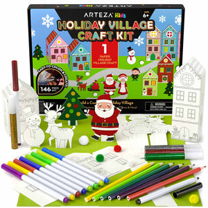 Kids 3D Holiday Village Craft Kit