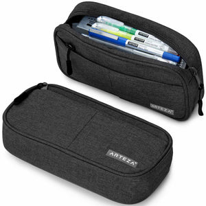 Pencil Case, Black, Open Top Pouch