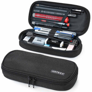 Pencil Case, Black, Side Opening Pouch