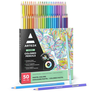Pastel Colored Pencils - Set of 50
