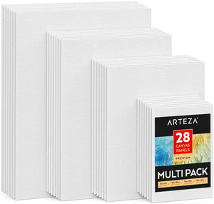 Premium Canvas Panels, Multi-Pack Sizes, Rectangle - Set of 28
