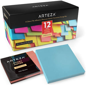 Sticky Notes, 100 Sheets - Pack of 12