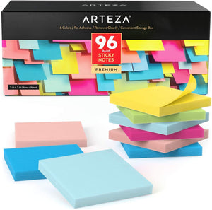 Sticky Notes, 100 Sheets - Pack of 96