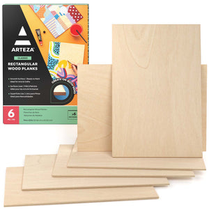 Unfinished Wood Planks, Rectangle, 9