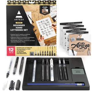 Beginner Hand Lettering & Calligraphy Set - 12 Pieces