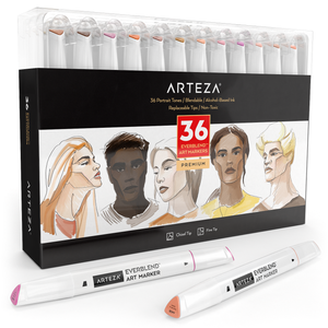 EverBlend™ Art Markers,  Portrait Tones - Set of 36