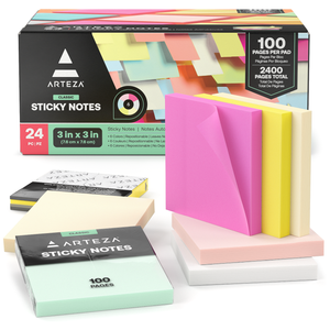 Sticky Notes 100 Sheets Pack of 24