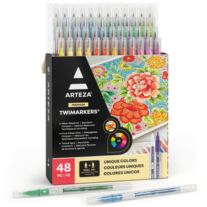 Sketch TwiMarkers™, Fine & Brush Dual-Tip - Set of 48