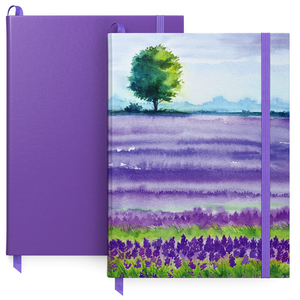 Journals, Lavender Field Design, Lined Paper  - Set of 2