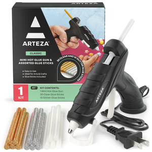 Mini Hot Glue Gun & Assorted Glue Sticks Kit