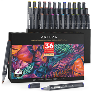 EverBlend™ Ultra Art Markers, Brush Nib, Flora Colors- Set of 36