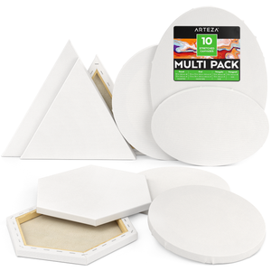 Mixed Shape Canvases, Multi-Pack Big Sizes - Set of 10