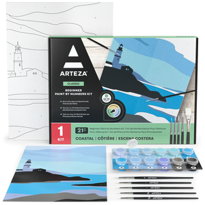 Paint by Numbers, Coastal Landscape - Beginner Level Kit
