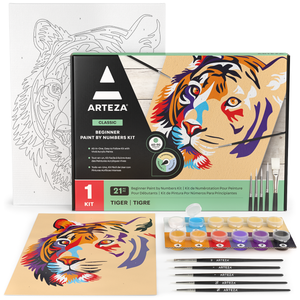 Paint by Numbers, Tiger - Beginner Level Kit